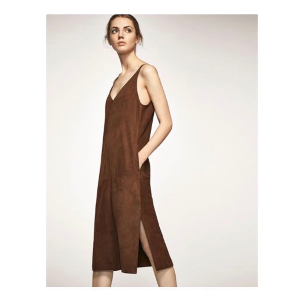NWOT || Italian Suede Massimo Dutti Dress